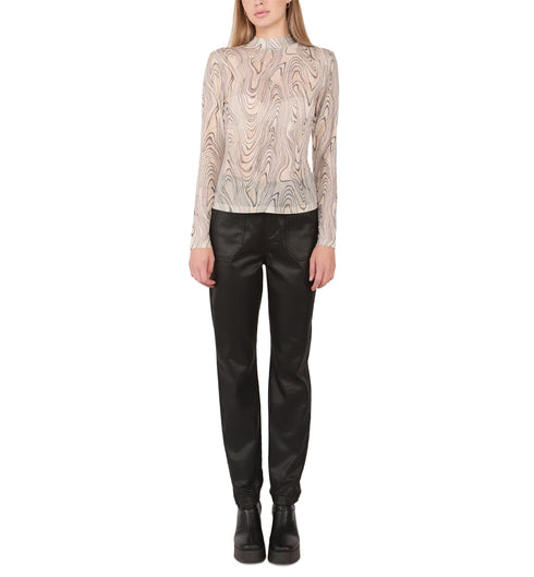 Black Tape Womens Mesh Turtleneck